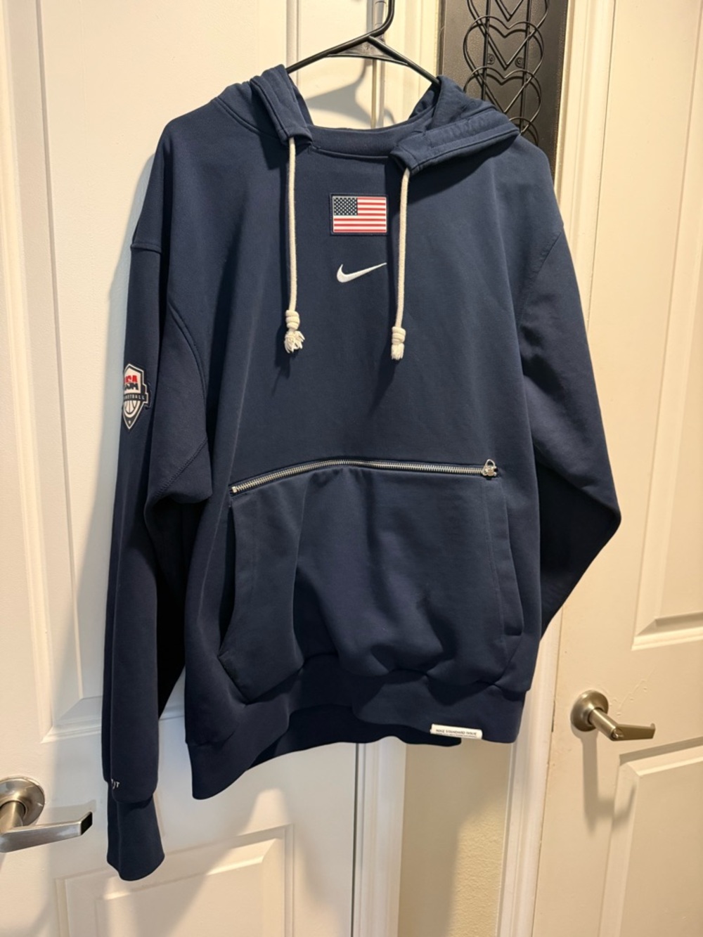 Nike Navy Hoodie with USA Basketball Patch